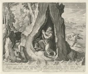 H. Johannicius de Bithynia como eremita
Santos e eremitas (título da série)