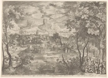 Paisagem com Cristo exorcizando um demónio de um homem mudo