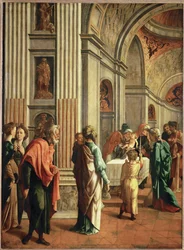 Jesus levado ao templo (pintura sobre madeira de carvalho)