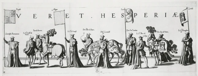 Braços de Castela e Leão na Procissão Fúnebre do Imperador Carlos V, 1559