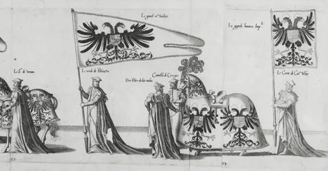 Banners na Procissão Fúnebre do Imperador Carlos V, 1559