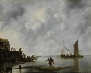Barcos de pesca em uma calma, 1651.