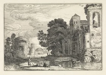 Números perto de um castelo junto a um rio
Paisagens (título da série)
Amenissimae aliquot requculae (título da série)