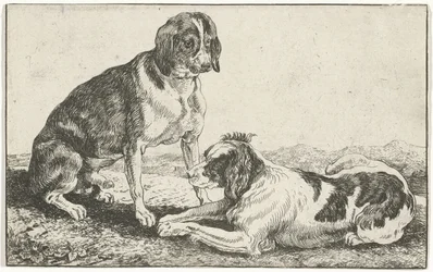 Dois cães em repouso
Animais (título da série)
Zoographiam (título da série)