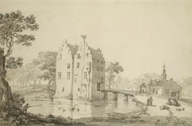 Castelo de Zuylenburgh (Slot Zuylen) (caneta e lápis sobre papel)