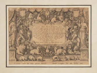 Página dedicatória do conjunto "Vitória e Triunfo da Família Médici"