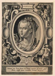 Justiça (Justiça), placa 5 do "Virtutum theologicarum et cardinalium"