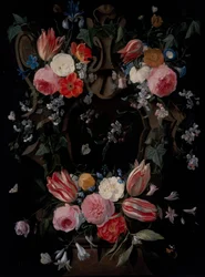 Uma grinalda de flores