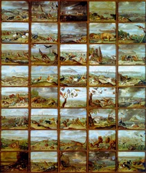Animais Tabela com os compartimentos correspondentes às diferentes espécies animais. Pintura de Jan Van Kessel (1626-1679) Século XVII Madrid, Museu do Prado