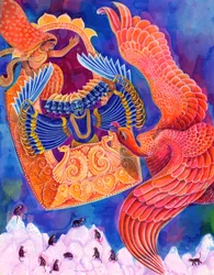 Ram e Sita, 1999, (tinta e guache)