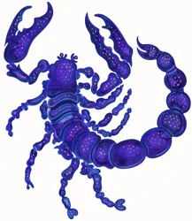 Escorpião, 1996, (tinta e guache)