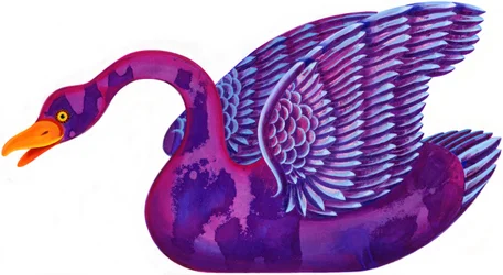 Swan, 1996, (tinta e guache)