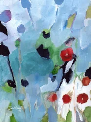 Rose Hips at Christmas I, c. 2016 (aguarela sobre papel)