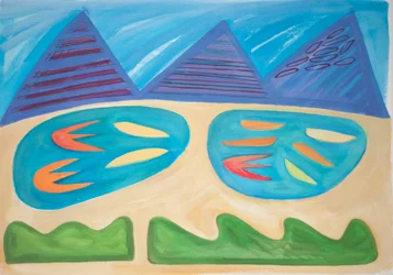 Paisagem dentro de, 2015 (aguarela e guache no papel)
