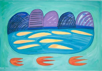 Mountains and Loch, 2015 (aguarela e guache)