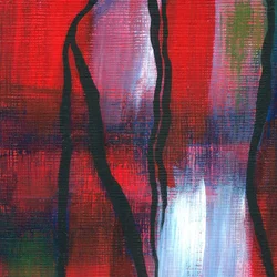 Linhas vermelhas abstractas dinâmicas