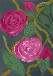 Rosas cor-de-rosa luxuriantes