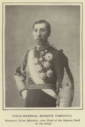 Marechal de Campo Marquis Yamagata, Ex-Primeiro Ministro, agora Chefe do Estado Maior do Exército