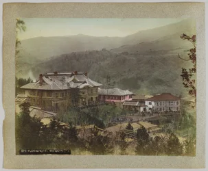 Fujiya Hotel, Miyanoshita, Hakone, Província de Kanagawa, Japão (foto a p-b colorida à mão)