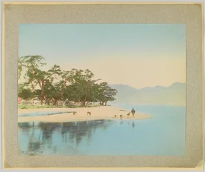 Miyajima, Japão (foto a p/b colorida à mão)