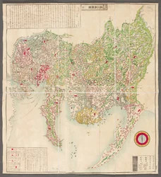 Um mapa das províncias de Owari e Mikawa, por Otagiri Shunkō