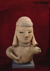 Figura de Haniwa, 250-550 (louça de barro vermelha)