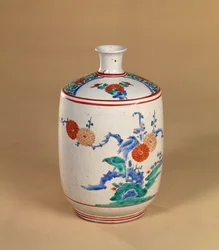 Kakiemon garrafa com uma decoração floral, período Edo, c.1660 (porcelana)