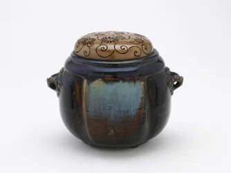 Recipiente de carvão vivo ou queimador de incenso, Seto, prefeitura de Aichi, período Edo (cerâmica)