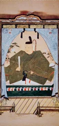 Retrato de Shogun Tokugawa Ieyasu em vestido de tribunal
