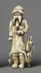 Português com kylin, início do século XIX (Marfim)