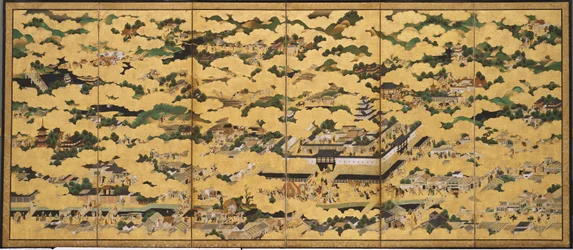 Rakuchu rakugai zu (Cenas na capital e arredores)
a capital)