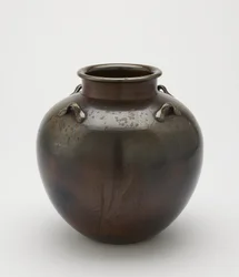 Jarra para armazenamento de folhas de chá, Imbe, prefeitura de Okayama, período Edo, século XVIII a XIX (cerâmica)