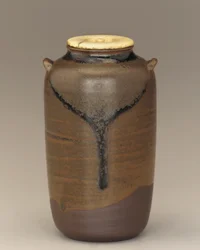Transportador de chá com dois talões, Koishibara, prefeitura de Fukuoka, período Edo, final do século XVII a início do XVIII (cerâmica)