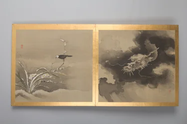 Trinta pinturas de aves, flores e paisagens, finais do século XVIII (álbum; seda)