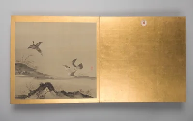 Trinta pinturas de aves, flores e paisagens, finais do século XVIII (álbum; seda)