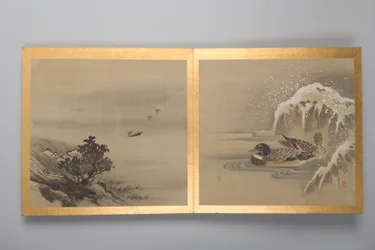Trinta pinturas de aves, flores e paisagens, finais do século XVIII (álbum; seda)