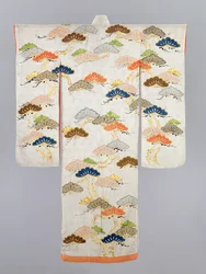 Kimono feminino, Período Edo (1600-1868) (seda com fios metálicos)