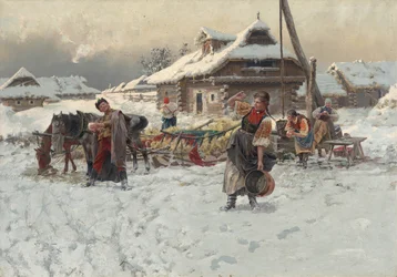Jogando bolas de neve, 1892.