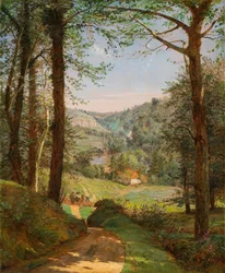 Luccombe Chine, Ilha de Wight 1861 (óleo sobre tela)