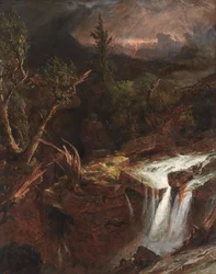 O cravo - uma cena de tempestade nas montanhas Catskill, 1851.