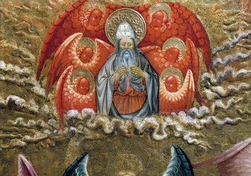 Deus Pai rodeado de anjos, retábulo de Verdu