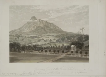 Jardim em Buitenzorg (aquatinta)