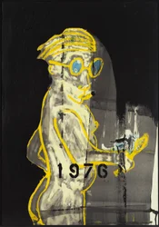 1976, 2012 (técnica mista sobre papel para aguarela montado num painel com receita no verso)