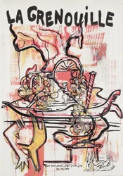 Anti-Social Pasta, 2012 (técnica mista sobre papel para aguarela montado em painel com receita no verso)