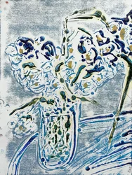 Fleur De Sel No. 02 Blue Carmel Monotype, 2021 (óleo sobre papel)