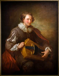 Retrato de um tocador de hurdy-gurdy