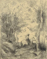 O grande cavaleiro no bosque