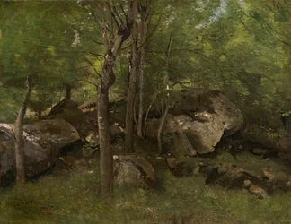 Rochas na floresta de Fontainebleau