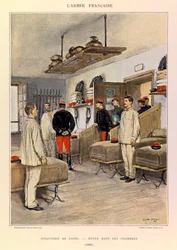 Tipos e uniformes da Armadura Francesa do Capitão Jules Richard, ilustrados por Edouard Detaille (1848-1912): Linha de infantaria: Revue dans les chambers en 1885, Colecção privada