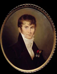 Retrato de Claude Francis, Barão de Meneval (1778-1850) secretário de Napoleão Bonaparte. Pintura de Jean Baptiste Isabey (1767-1855)